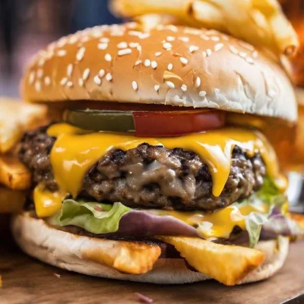 Home cheeseburger